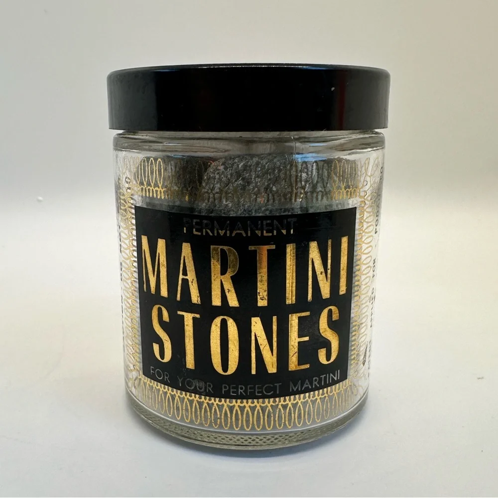 Martini Stones Novelty Cocktail Accessory 1964 BAEKGAARD  Tiki Bar Vermouth Soak